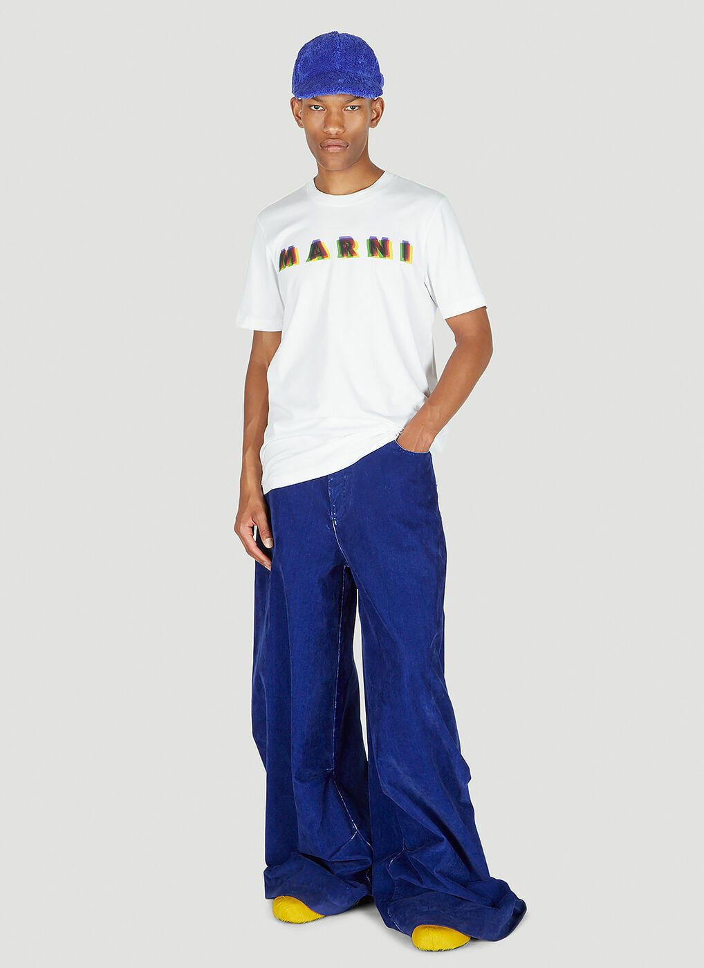 Marni o1y0225 Logo Crewneck T-Shirt in White Size US S / EU 44-46 / 1 - 5 Thumbnail