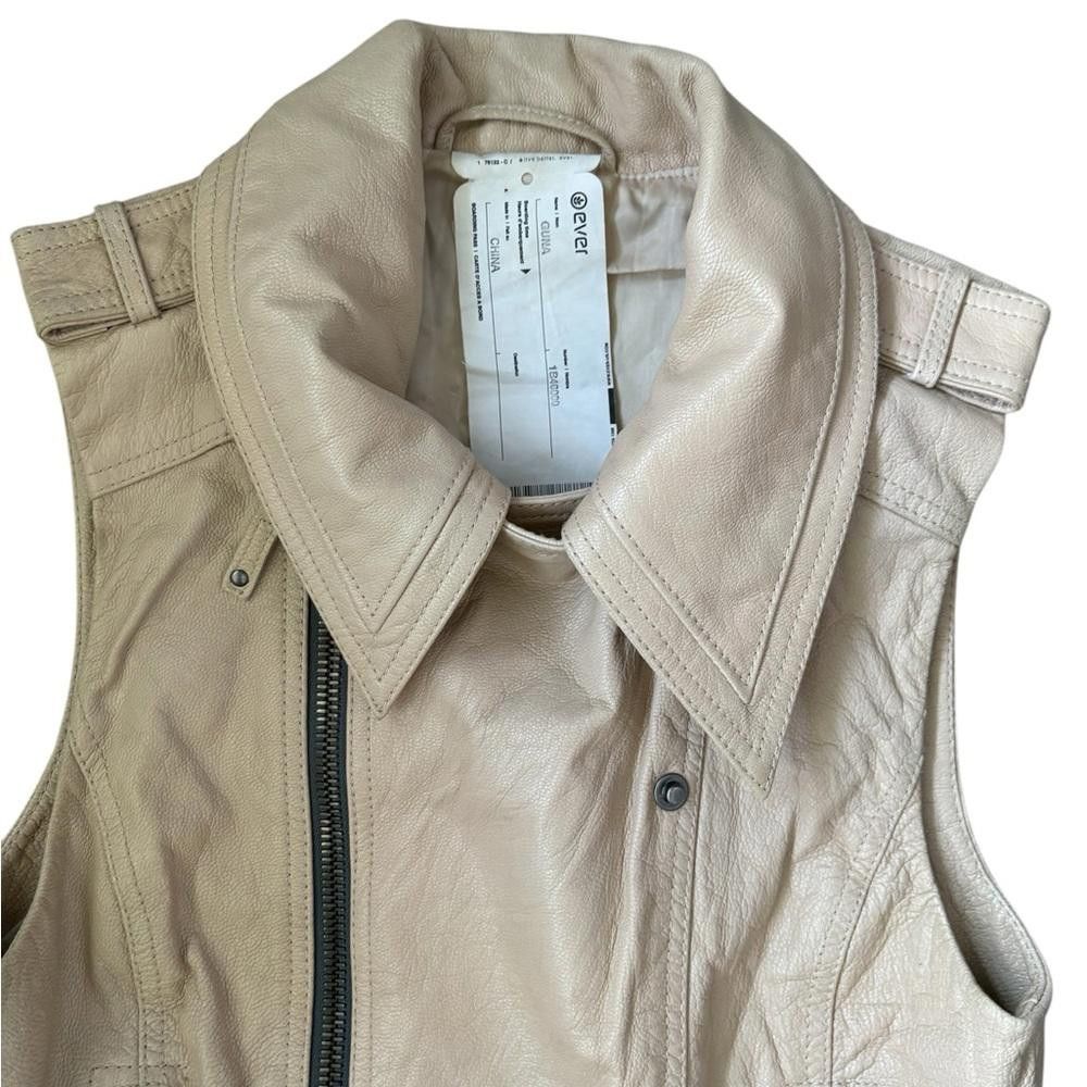 Ever × Leather RARE Ever Brand Lamb Leather Biker/Moto Vest New Size S / US 4 / IT 40 - 2 Thumbnail