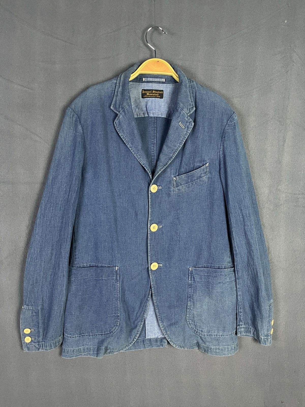 J.S. Homestead × Japanese Brand × Journal Standard Journal Standard Homestead Denim Colour Cotton Blazer Size US S / EU 44-46 / 1 - 1 Thumbnail