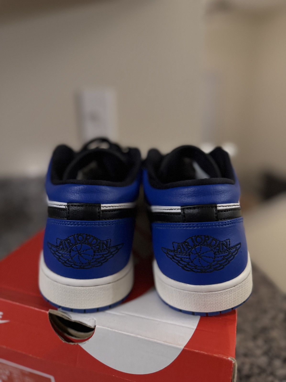 Jordan Brand × Nike Jordan 1 Low Top Blue 2019 Size 11.5 Replacement Box Size US 11.5 / EU 44-45 - 5 Thumbnail