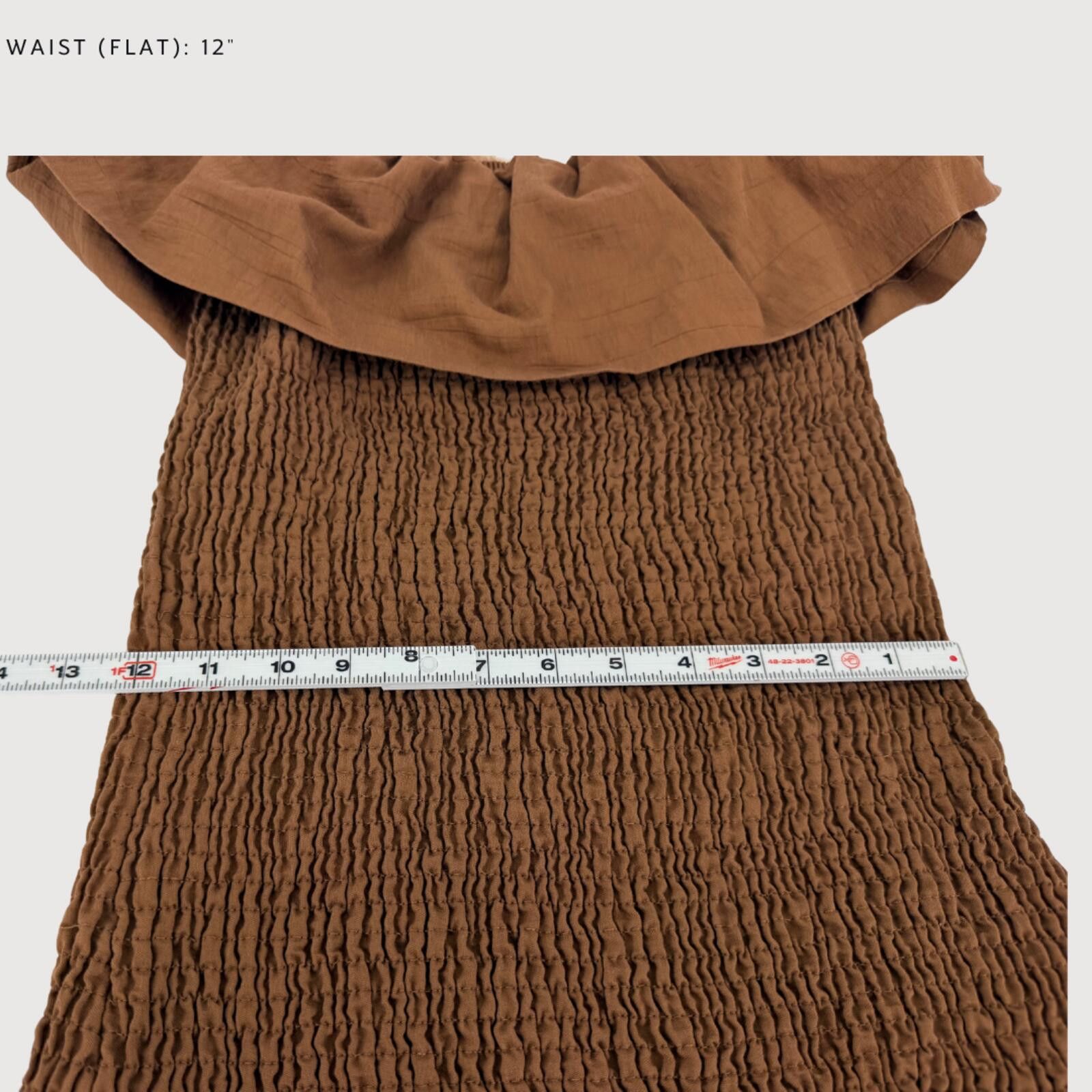 Other Anthropologie Smocked Mini Dress Brown M Size M / US 6-8 / IT 42-44 - 8 Thumbnail