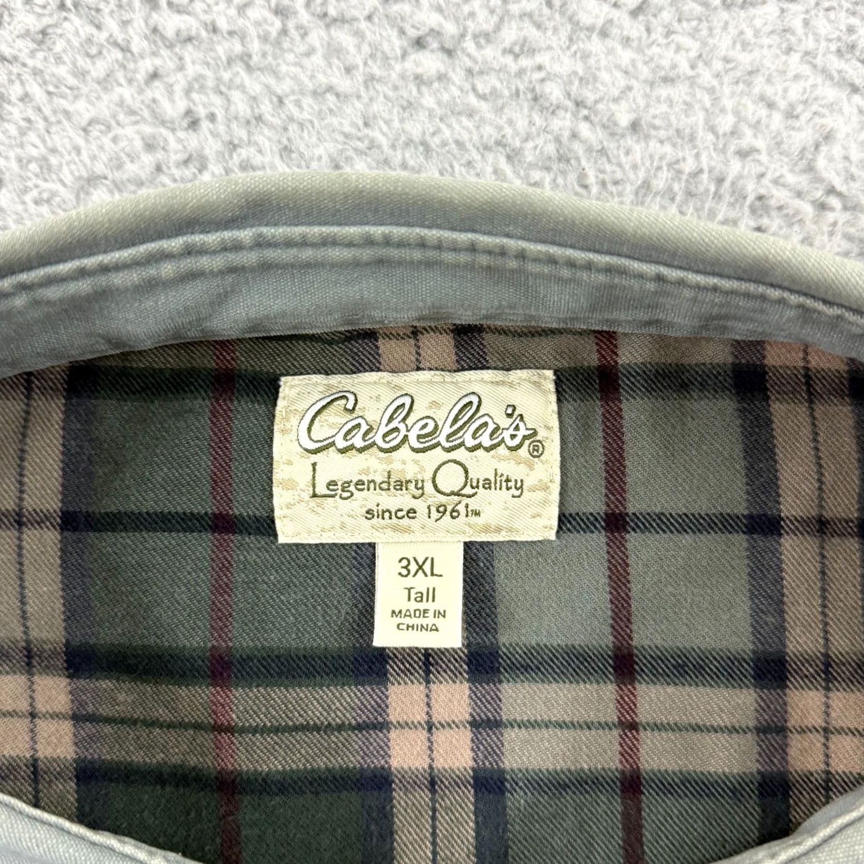 Vintage Cabela's Shacket Mens 3XLT Long Sleeve Flannel Lined Button Up Pocket Heavy USA Shirt Adult 3XL Tall Blue Solid Vintage No N/A Size US XXL / EU 58 / 5 - 7 Thumbnail