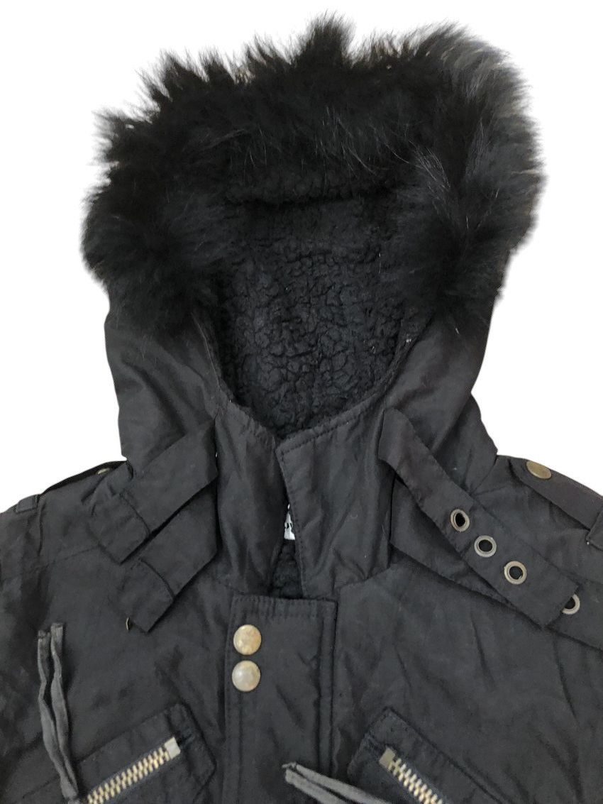 Le Grande Bleu (L.G.B.) JURIANOJURRIE RACCOON FUR BONDAGE GOTHIC PUNK PARKA JACKET Size US S / EU 44-46 / 1 - 6 Thumbnail
