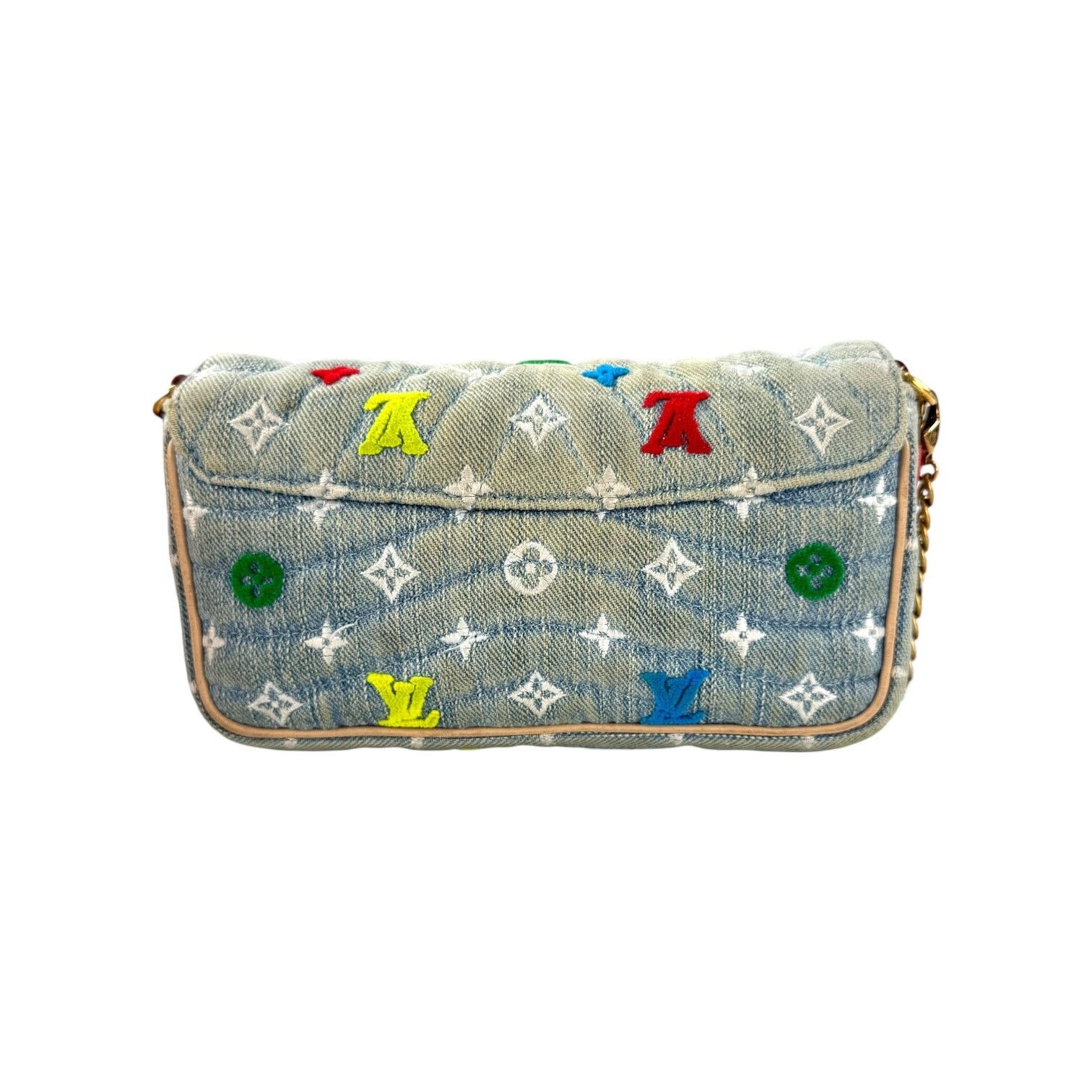 Louis Vuitton Louis Vuitton Monogram Denim New Wave Chain Pochette Size ONE SIZE - 2 Thumbnail