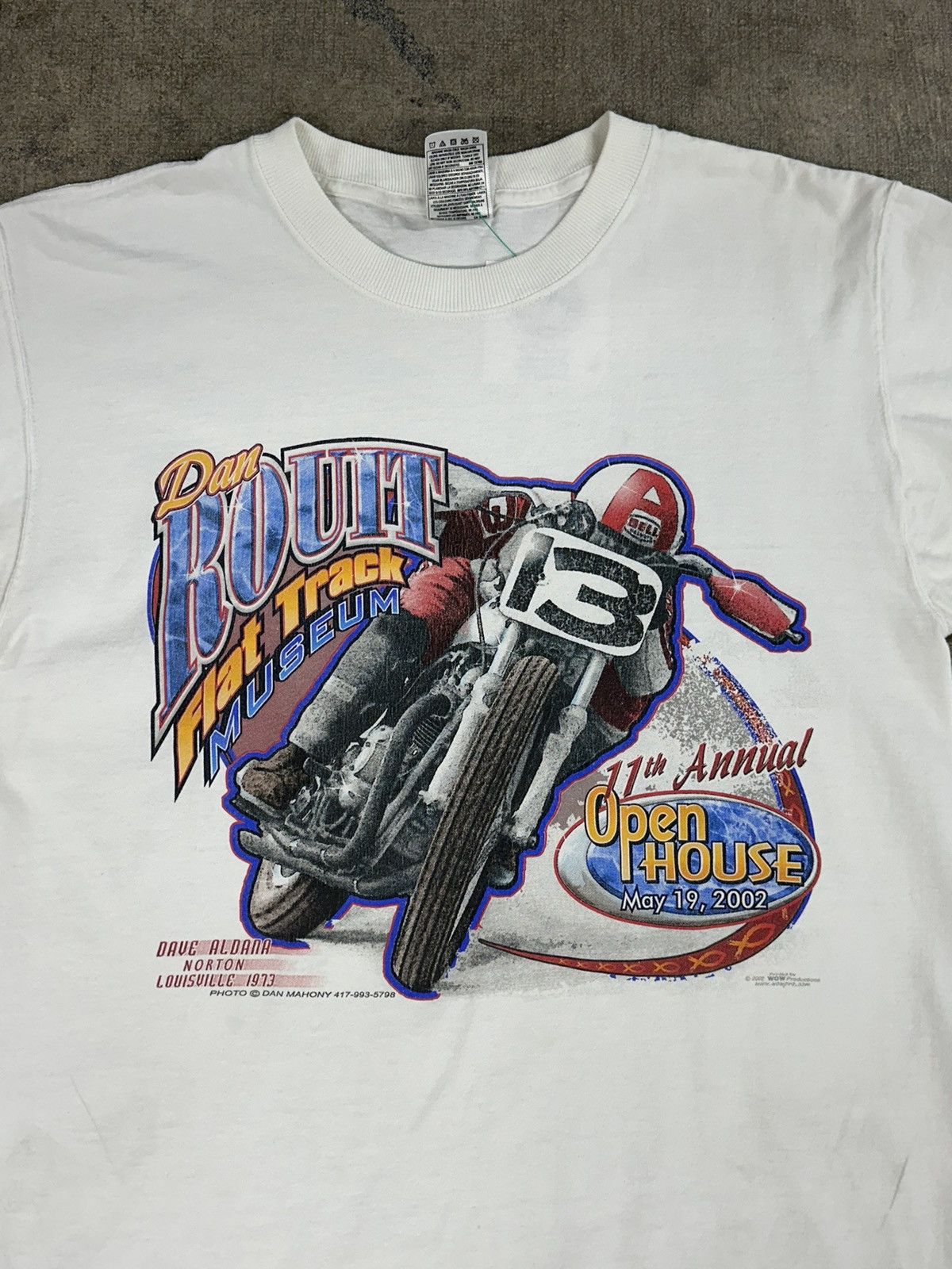 Fruit Of The Loom × Vintage Vintage 90s Flat Track Museum Racing T-Shirt Size US M / EU 48-50 / 2 - 5 Thumbnail