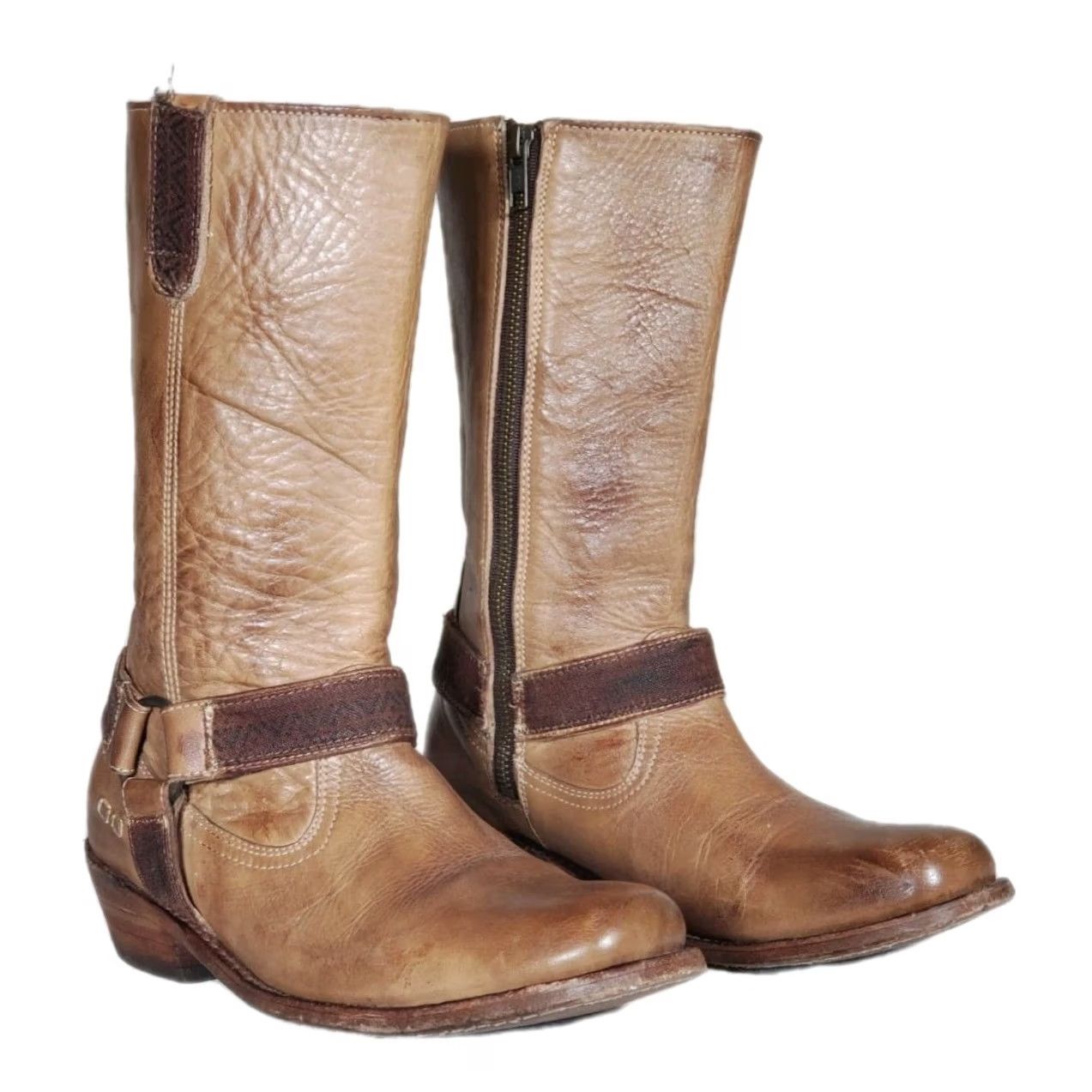 Bed Stu Bed Stu Cobbler Series Harness Moto Boots Antiqued Cognac Leather Women's US 8.5 Size US 9 / IT 39 - 2 Thumbnail