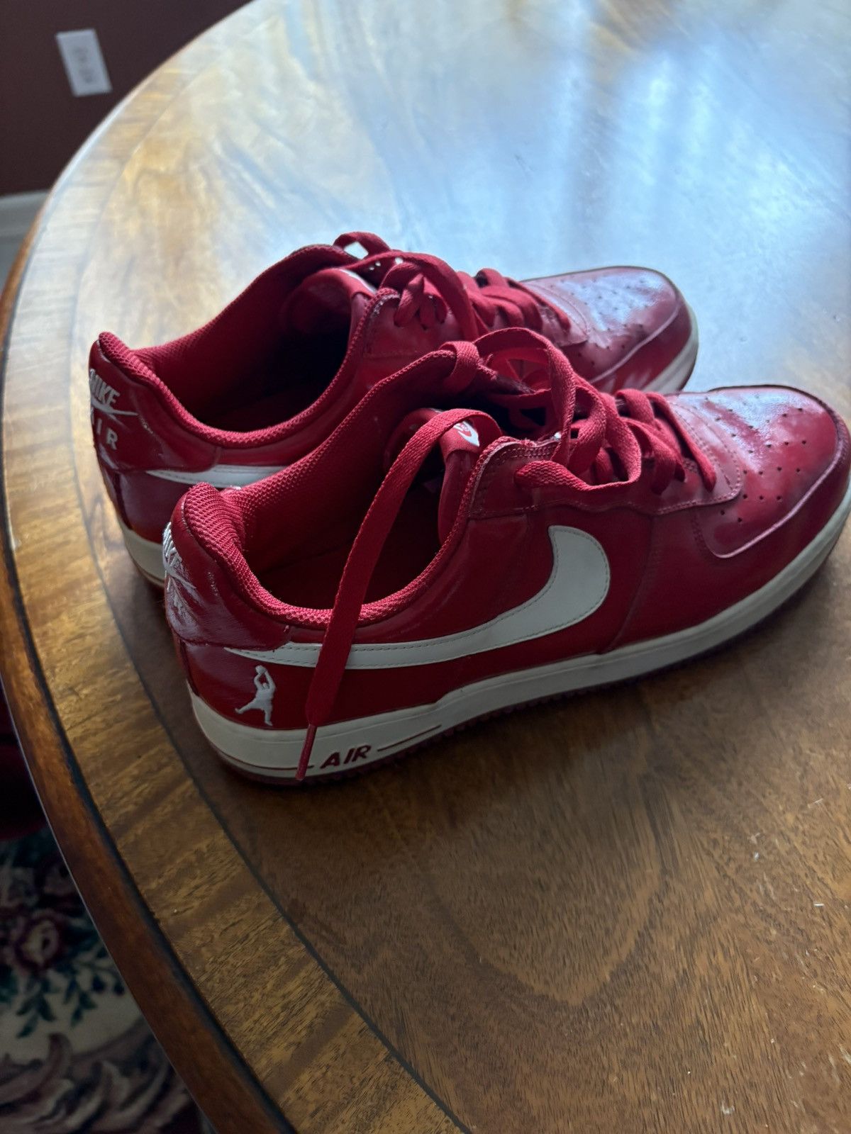 Nike Rasheed Wallace 2005 Patent Leather Varsity Red Air Force 1 | Grailed