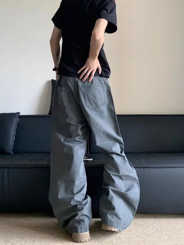 Japanese Brand Vintage washed workwear straight leg baggy jeans Size US 32 / EU 48 - 4 Thumbnail