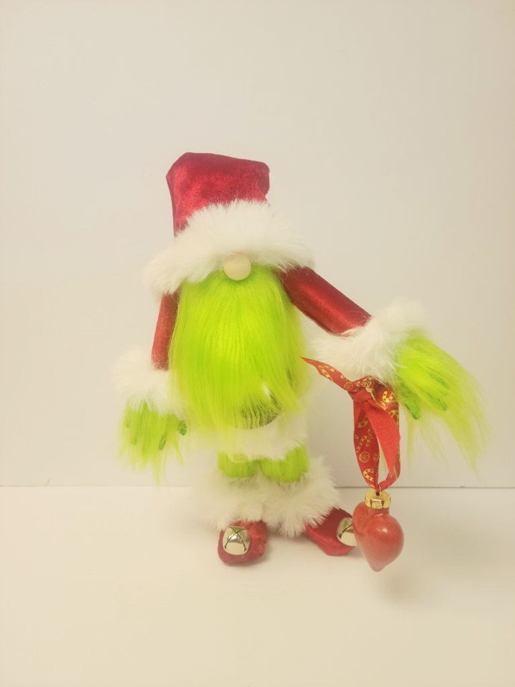 Handmade Handmade Grinch Santa Gnome, 18.5" Holiday Decor, Luxury Size ONE SIZE - 10 Thumbnail