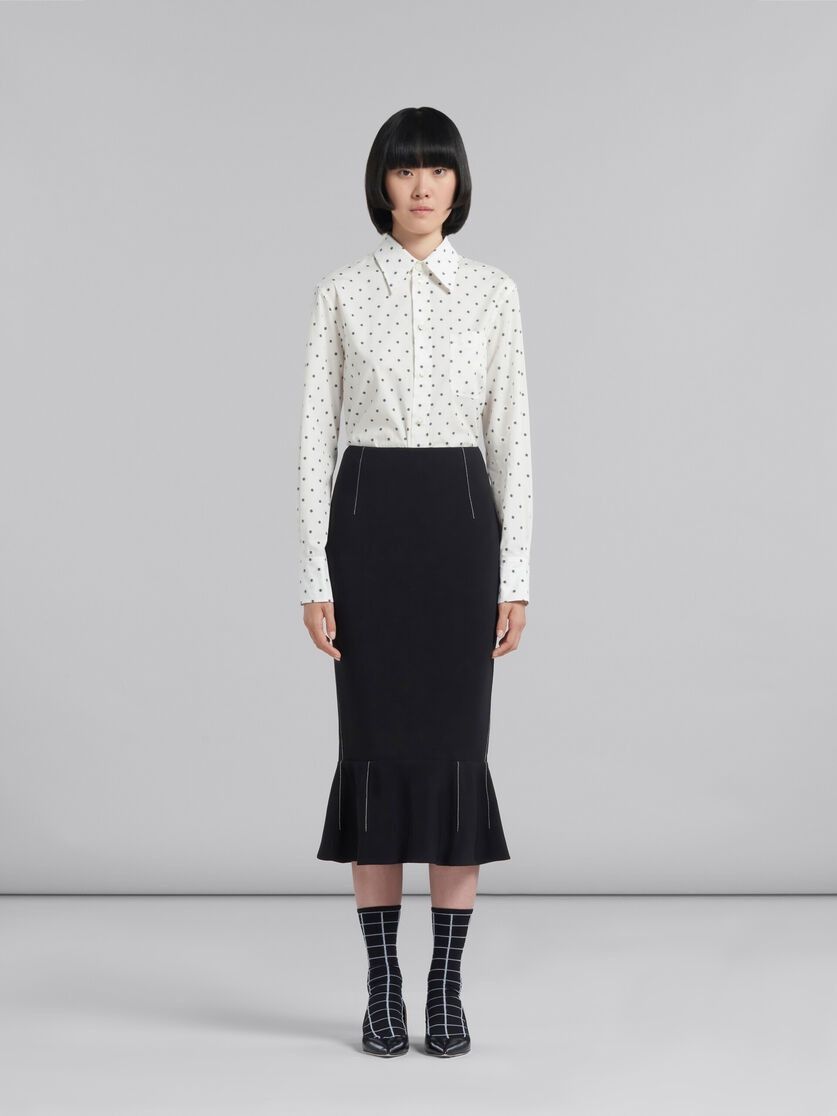 Marni o1w1db10824 Midi Skirt in Black Size 30" / US 8 / IT 44 - 2 Thumbnail