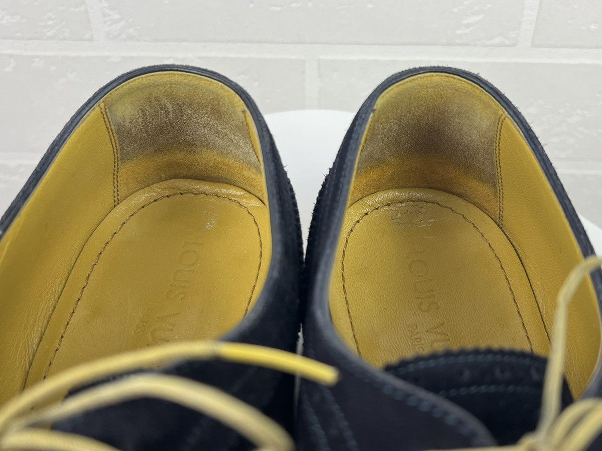 Louis Vuitton LOUIS VUITTON Derby Brogues Suede Shoes LV Dark Blue Men's Size US 11 / EU 44 - 16 Thumbnail