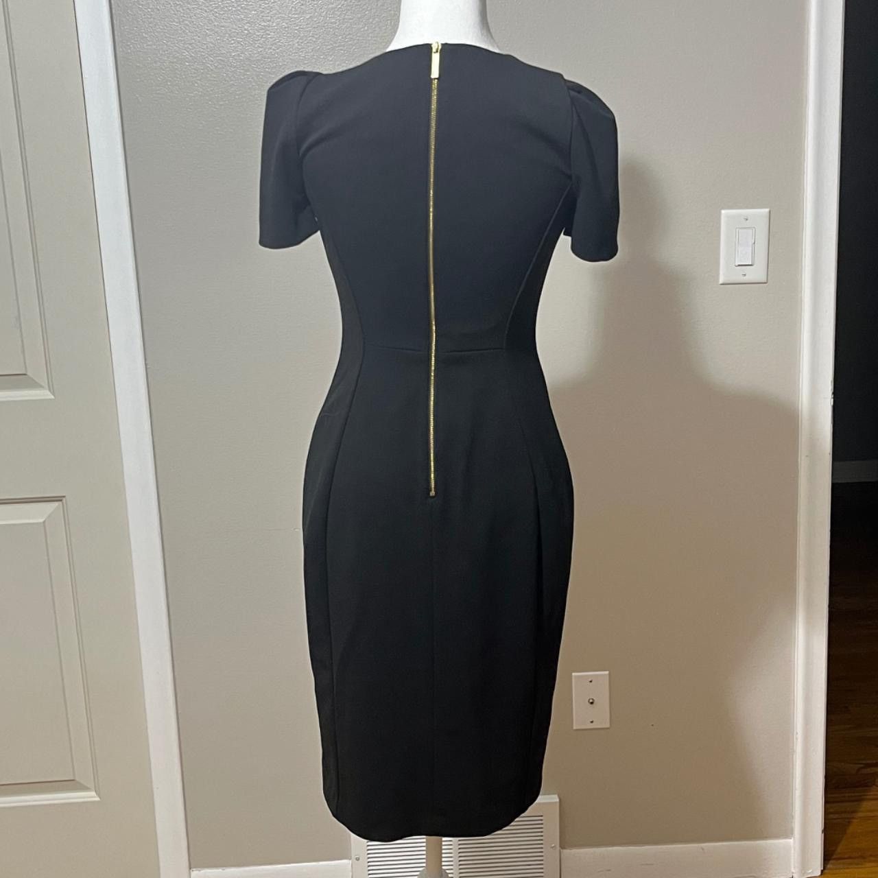 Calvin Klein Calvin Klein Black Bodycon Women’s Tulip-Sleeve Sheath Dress Size XS / US 0-2 / IT 36-38 - 6 Thumbnail