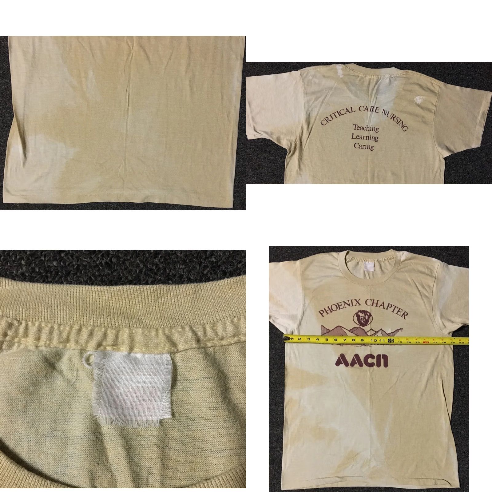 Vintage VINTAGE AACN Critical Care Nursing Phoenix Chapter Shirt M Beige 80s 90s Grunge Distressed Single Stitch Mens Shirt Size US M / EU 48-50 / 2 - 8 Thumbnail