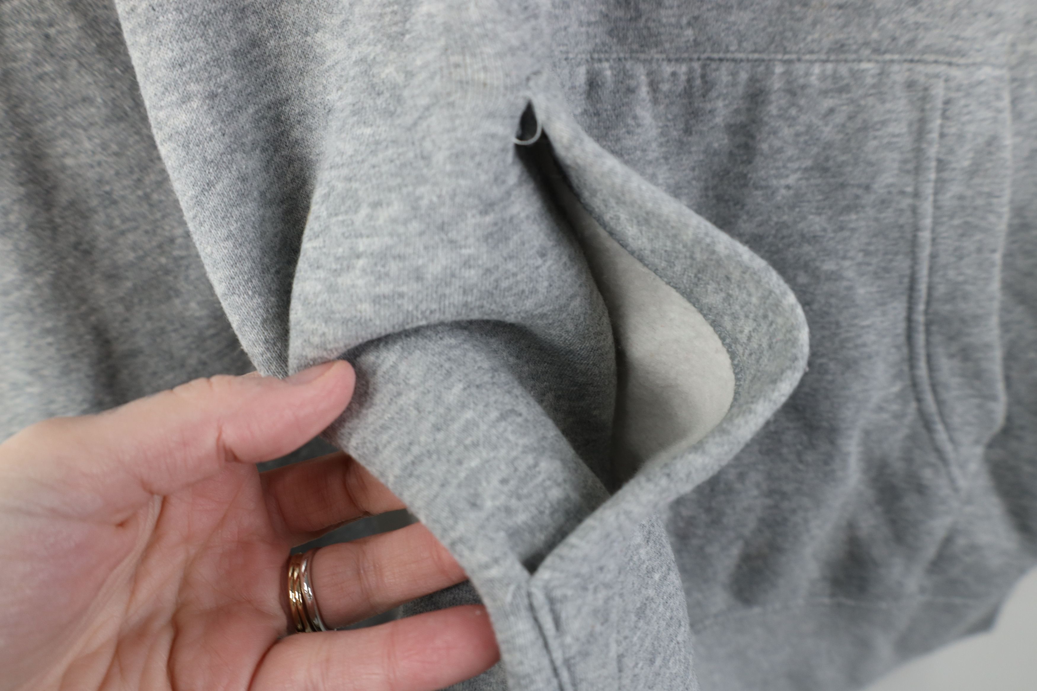 Nike Vintage Y2K Nike Mini Swoosh Hoodie Sweatshirt Heather Gray Size US M / EU 48-50 / 2 - 8 Thumbnail