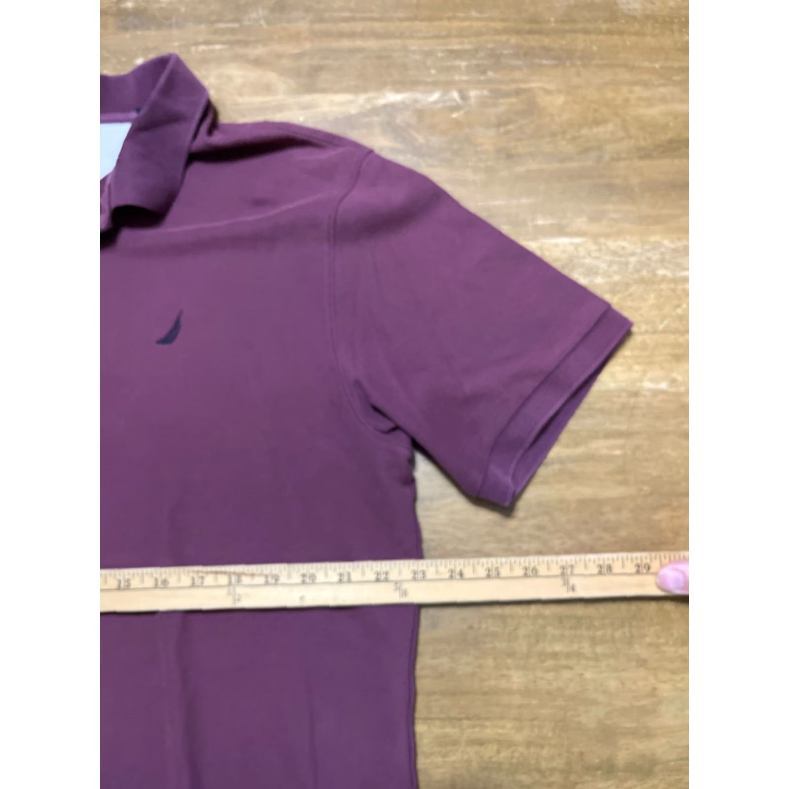 Nautica Nautica Shirt Polo, Men's XL Short Sleeve, Purple, Cotton, Logo, Casual, Travel, Regular fit, Machine Washable, Breathable, Fall Spring Summer, Navy? Size US XL / EU 56 / 4 - 6 Thumbnail