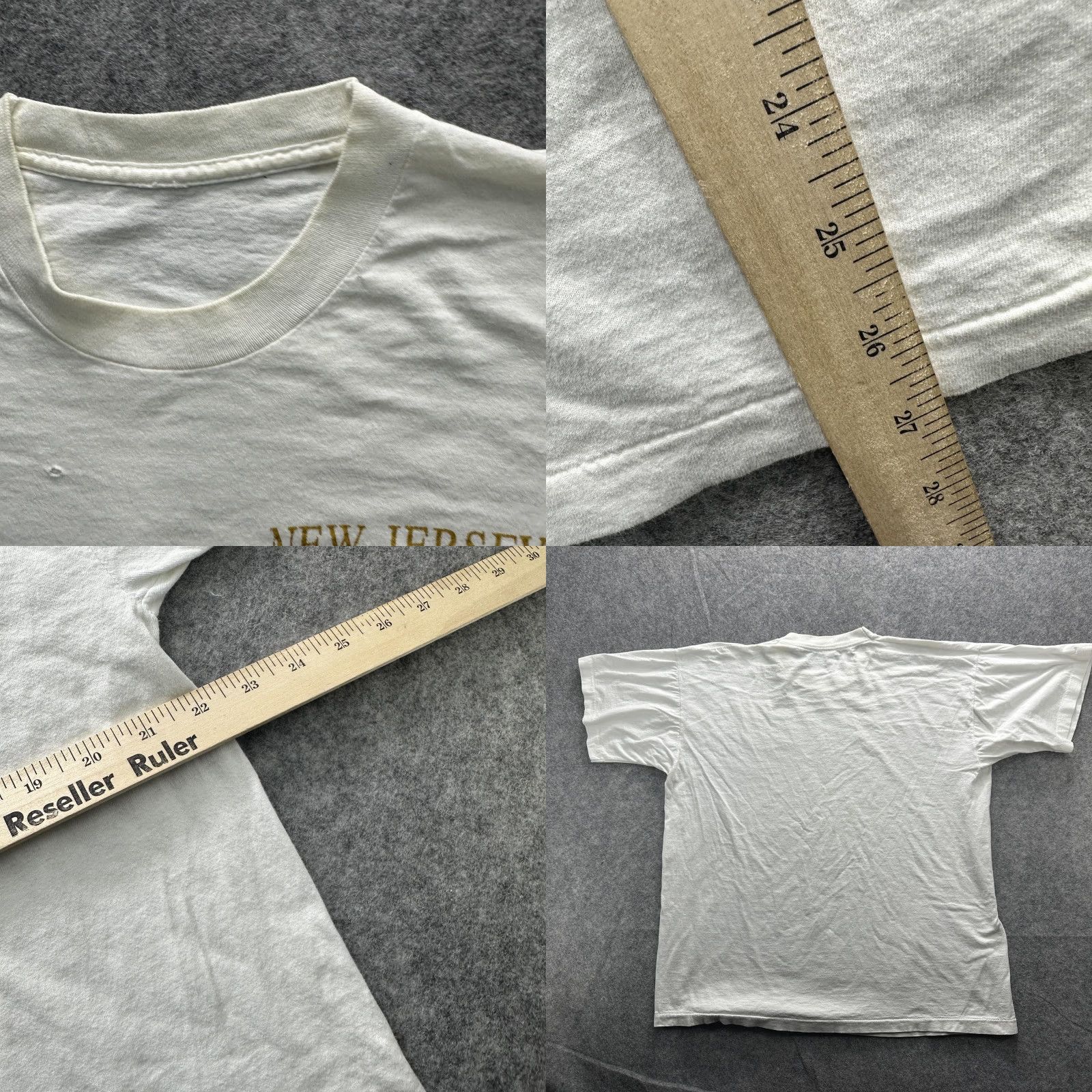Vintage VINTAGE New Jersey Shirt Mens Large White Graphic Short Sleeve Crewneck Tee SS Size US L / EU 52-54 / 3 - 8 Thumbnail