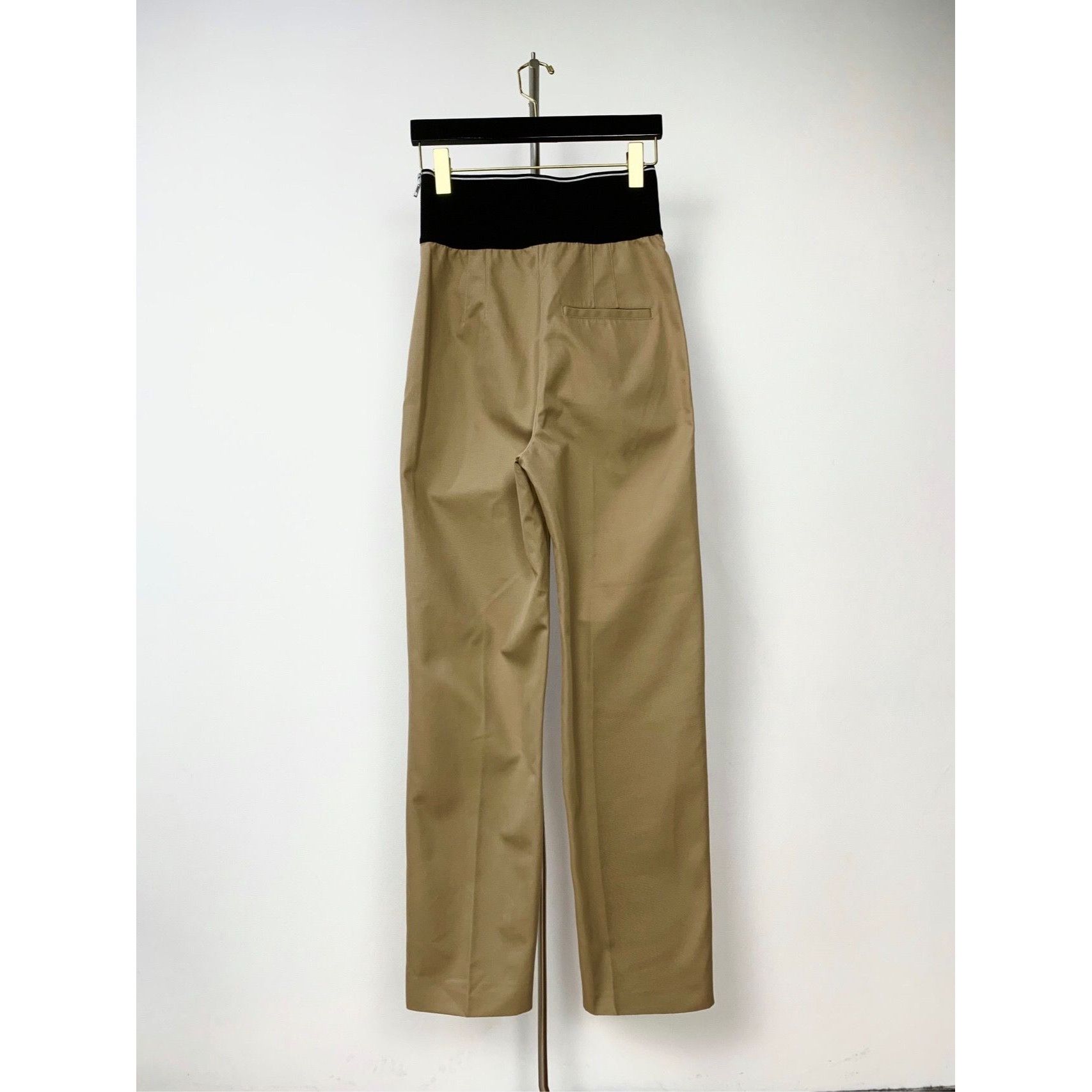 Alexander Wang Alexander Wang Womens Beige High-Waisted Straight-Leg Pants Size 25" / US 0 / IT 36 - 2 Thumbnail