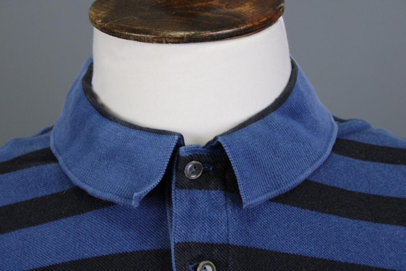 Lacoste Lacoste Blue Striped Short Sleeve Polo Shirt Size 6 / XL Size US XXL / EU 58 / 5 - 4 Thumbnail