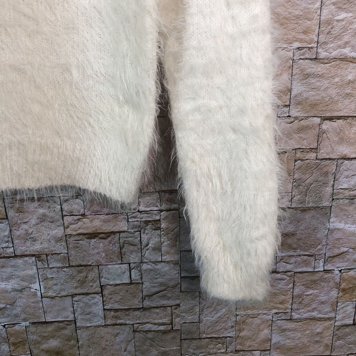 Homespun Knitwear × Japanese Brand Colza White Shag Shaggy Fur Mohair Knitwear #A18 Size M / US 6-8 / IT 42-44 - 8 Thumbnail