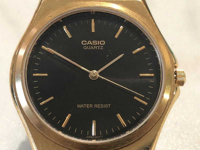 Casio casio black dial gold stainless steel watch Size ONE SIZE - 1 Thumbnail