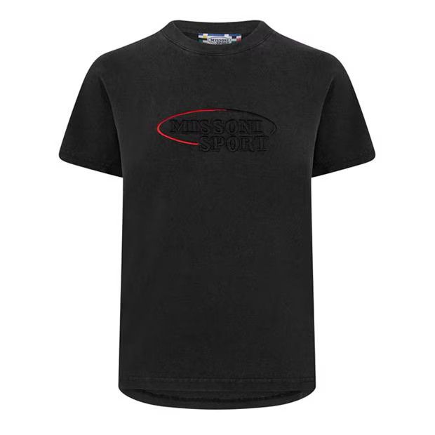 Missoni o1g2r1mq1124 Cropped Cotton Jersey T Shirt in Dark Grey Size XS / US 0-2 / IT 36-38 - 1 Thumbnail