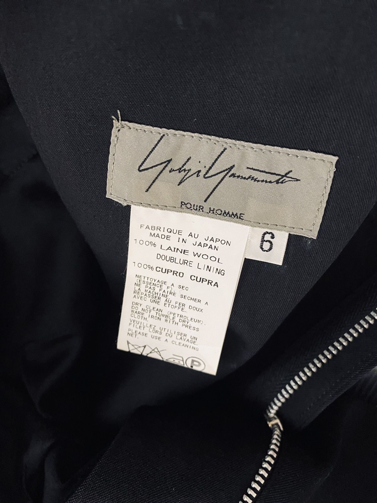 Yohji Yamamoto Yohji Yamamoto 🇯🇵 pour homme Nero dc wool slacks 6 NWT Size US 38 / EU 54 - 2 Thumbnail