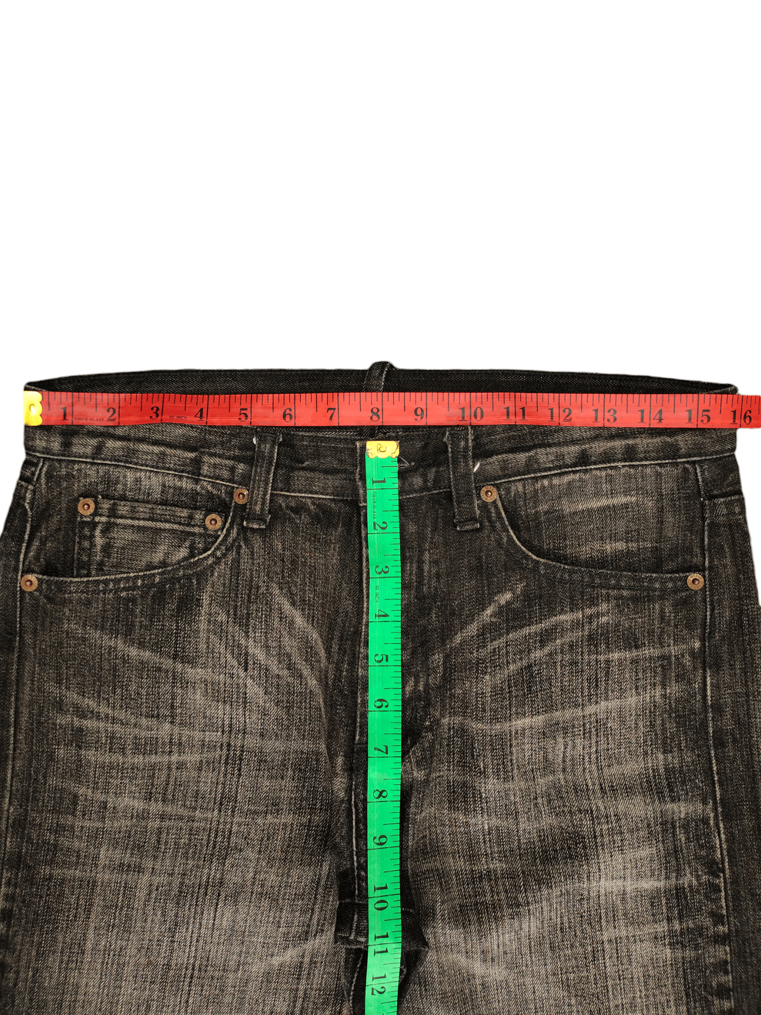 Comme des Garcons × Undercover Vintage Semantic Design Clawmark Faded Black Denim Jeans Size US 32 / EU 48 - 6 Thumbnail