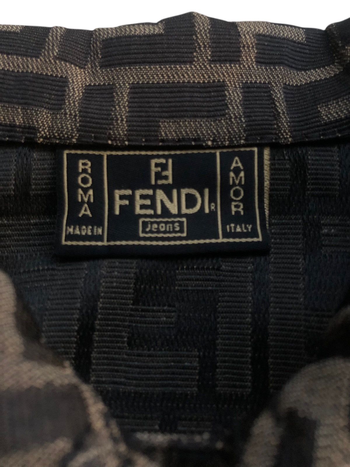 Fendi Vintage FENDI ROMA Zucca Brown Monogram Jeans Vest Jacket Size L / US 10 / IT 46 - 9 Thumbnail