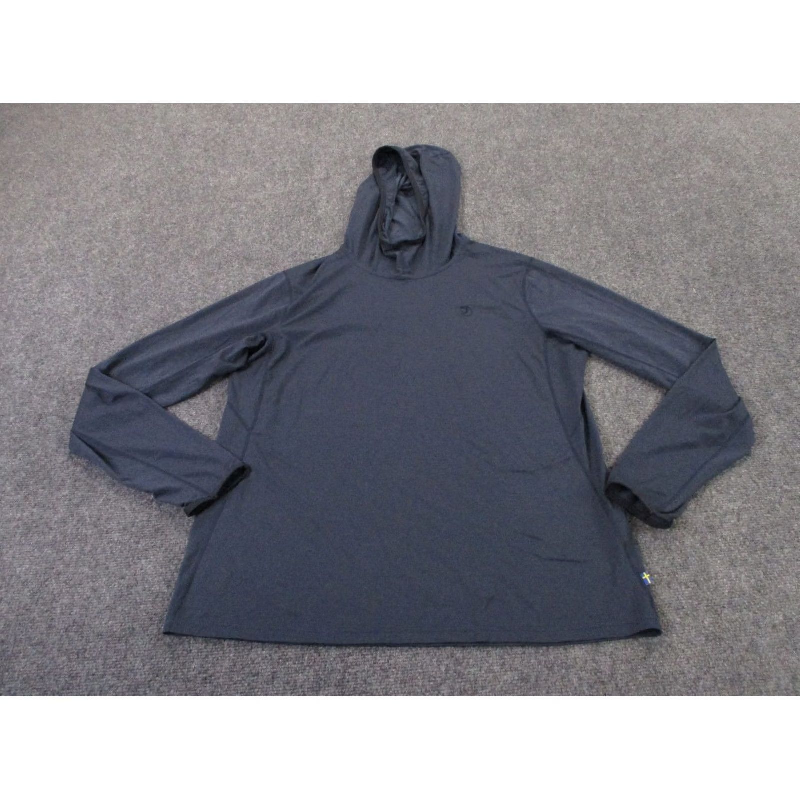 Vintage Fjällräven Snow Hoodie Sweatshirt Womens XL Blue Outdoors Lightweight Hiking Activewear Hoodie Pullover Women XL Blue Fjällräven Size XL / US 12-14 / IT 48-50 - 2 Thumbnail