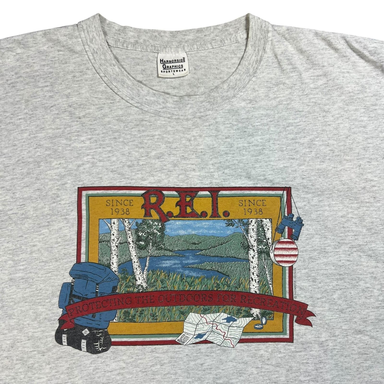 Rei × Vintage Vintage 90s R.E.I. harborside graphics outdoors tee (XL) Size US XL / EU 56 / 4 - 2 Thumbnail