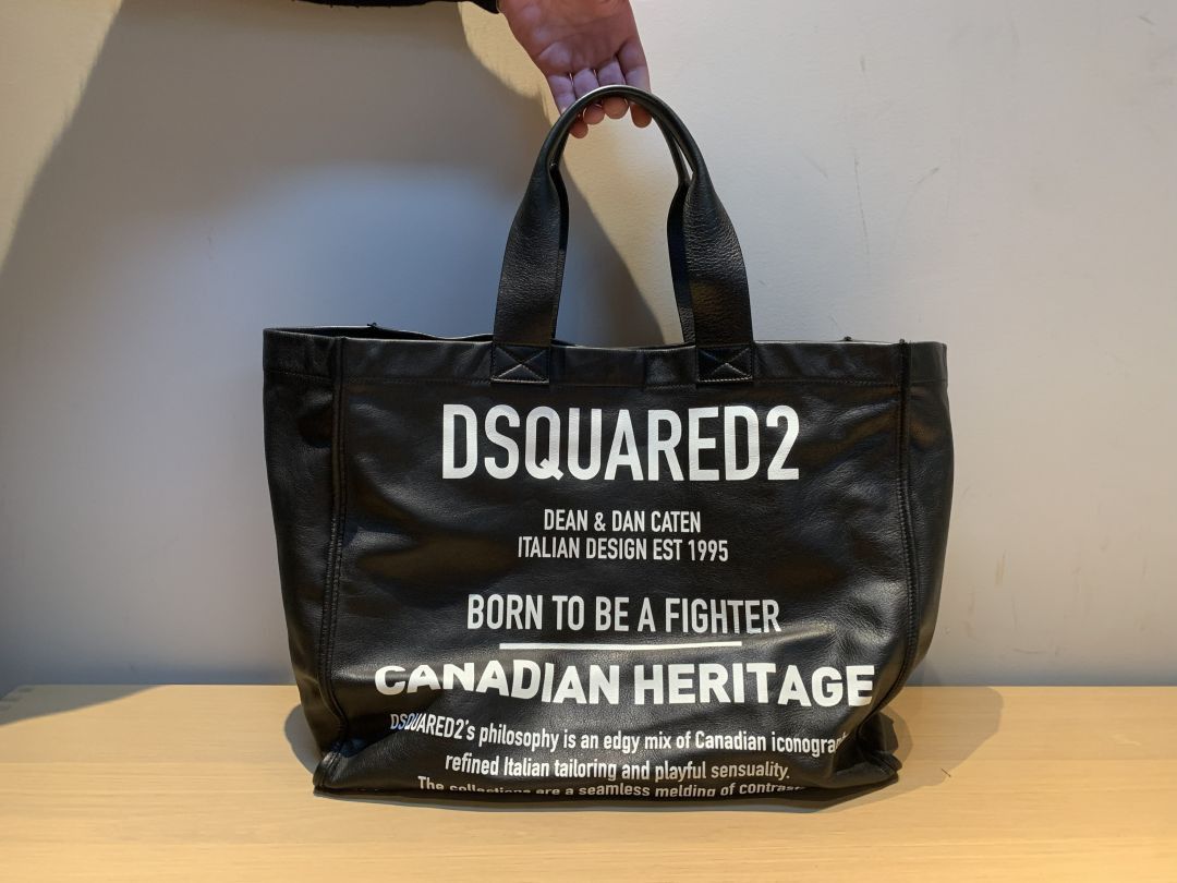 Dsquared2 DSQUARED2 Canadian Heritage Logo Leather Tote Bag Size ONE SIZE - 1 Thumbnail