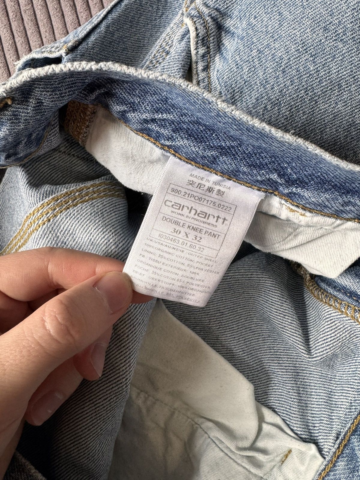 Carhartt Washed Carhartt Double Knee Distressed Blue Hype Workwear Size US 30 / EU 46 - 13 Thumbnail