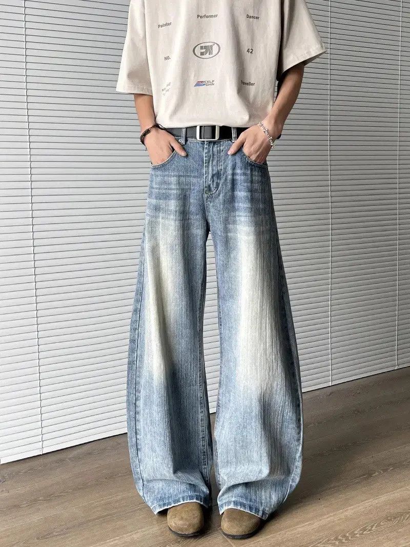 Japanese Brand Retro loose wide leg slightly flared jeans Size US 32 / EU 48 - 6 Thumbnail