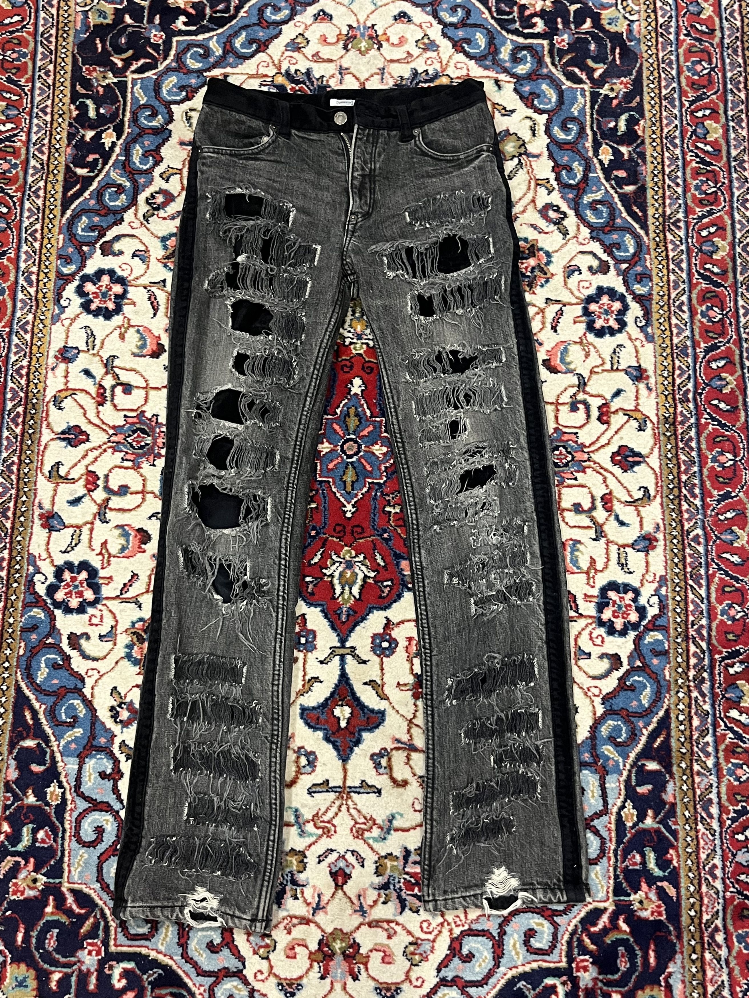 UNDERCOVER 02AW 魔女期　Damage Denim Undercover Velvet Crash Denim AW02 “Witch's Cell | Depop