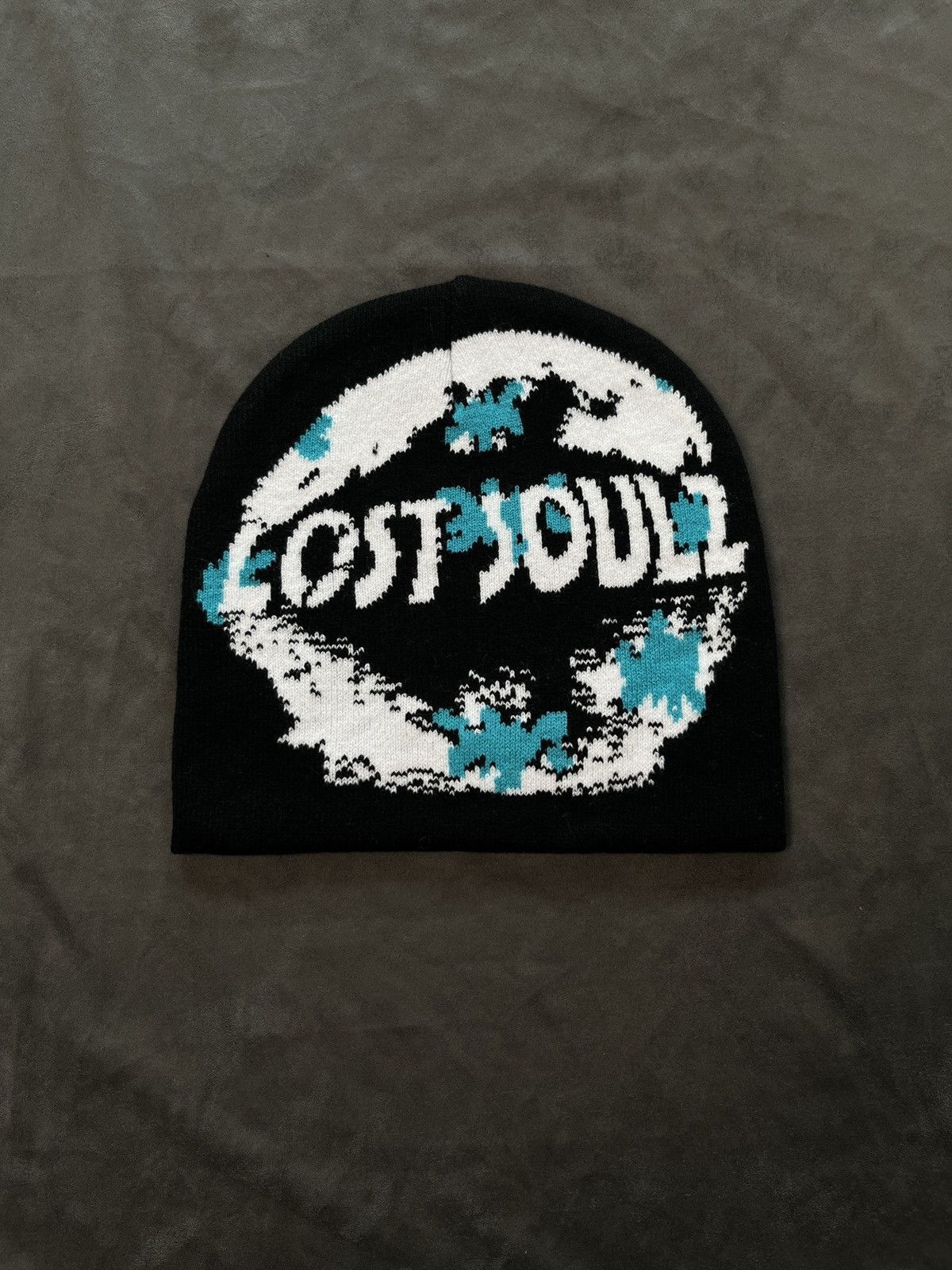 Japanese Brand Deadstock Lost Soulz Graphic No Cuff Black Beanie Hats OS Size ONE SIZE - 1 Thumbnail