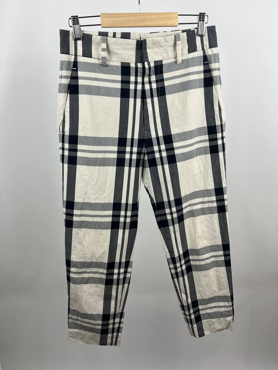 SOFIE D'HOORE Sofie D'hooreTartan Check Trousers Black White Plaid Size 30" / US 8 / IT 44 - 1 Thumbnail