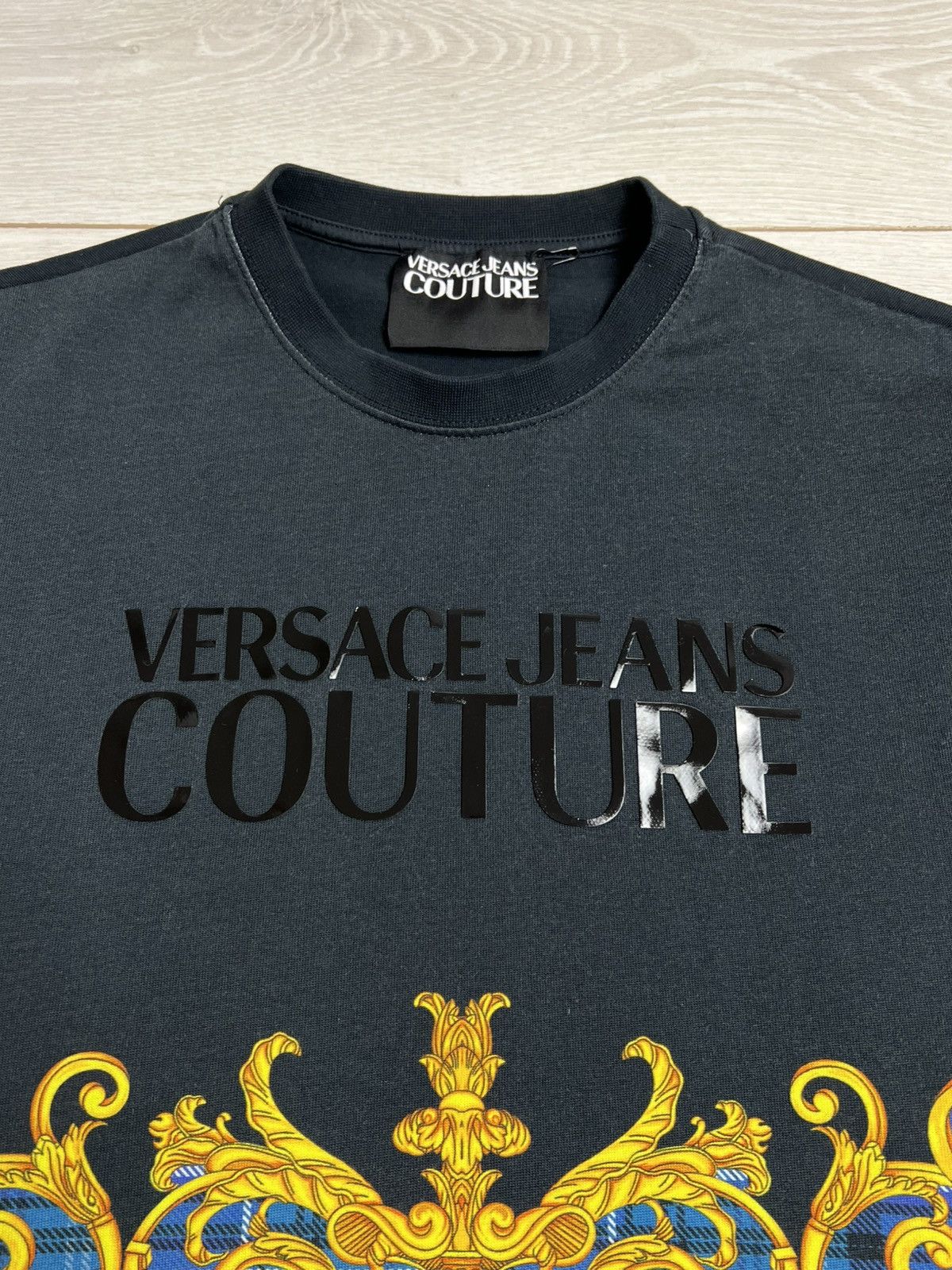 Versace Jeans Couture Versace Jeans Couture Baroque Tartan Sweatshirt M Size US M / EU 48-50 / 2 - 10 Thumbnail
