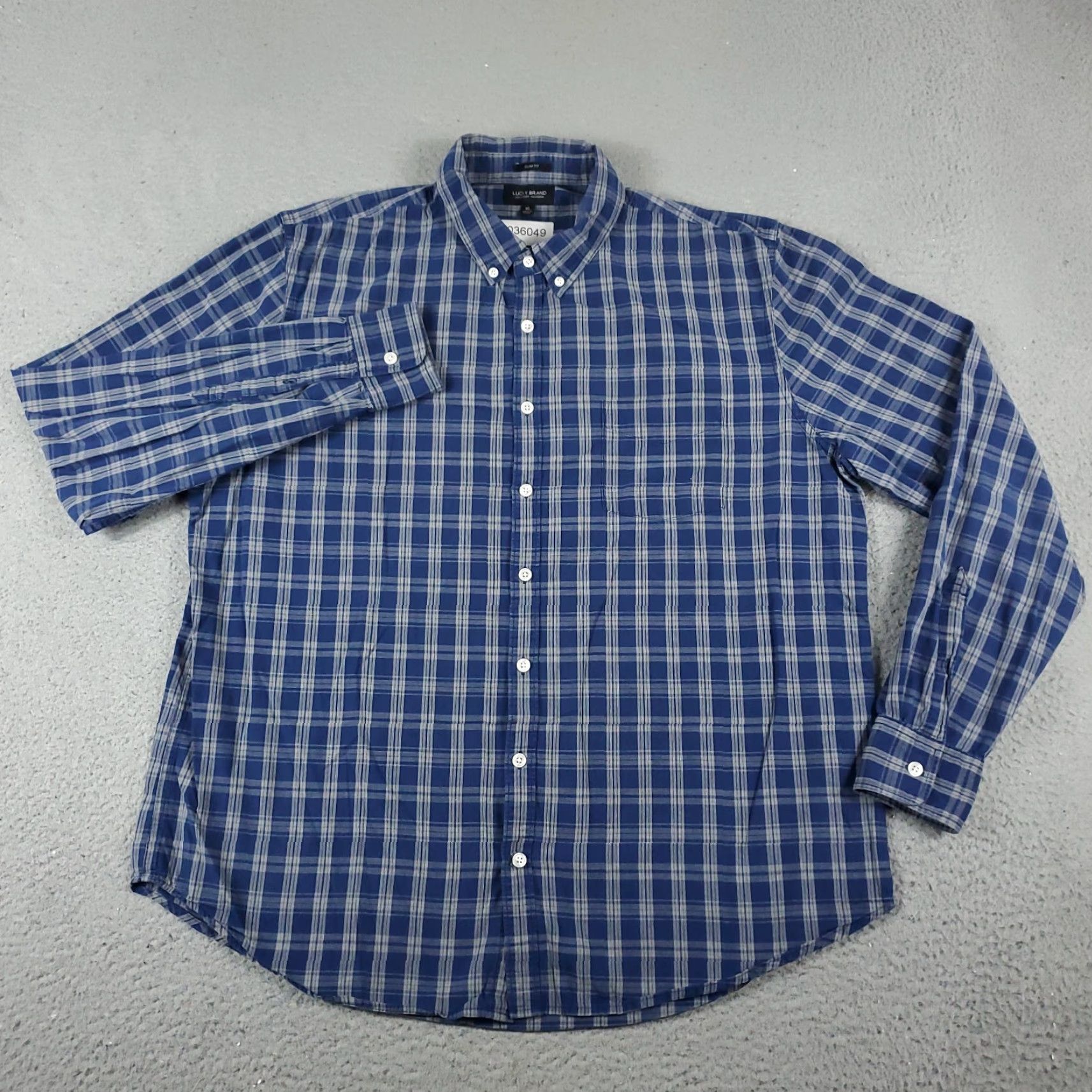 Lucky Brand Lucky Brand Shirt Mens XL Blue Plaid Button-Up Long Sleeve Casual Business Formal Party/Cocktail Travel Workwear Vintage No (remove N/A) Size US XL / EU 56 / 4 - 2 Thumbnail