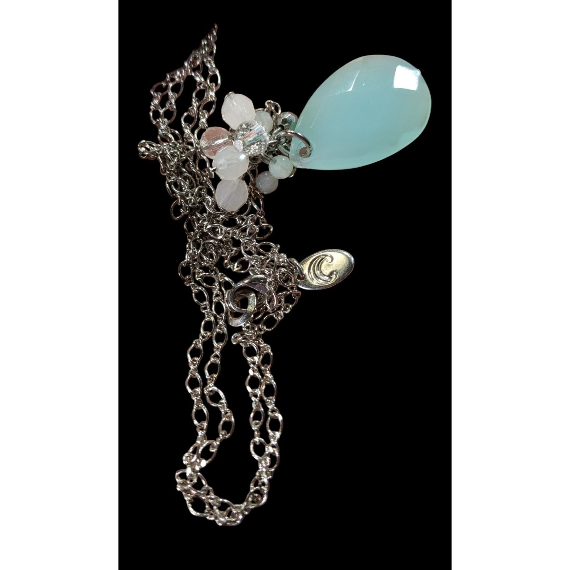 Other Mermaidcore Aqua Teardrop Pendant With Beaded Accents Size ONE SIZE - 3 Thumbnail