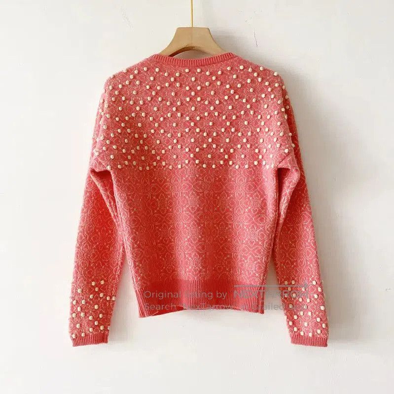 Chanel Chanel Red Cashmere Long Sleeve Sweater . Size S / US 4 / IT 40 - 1 Thumbnail