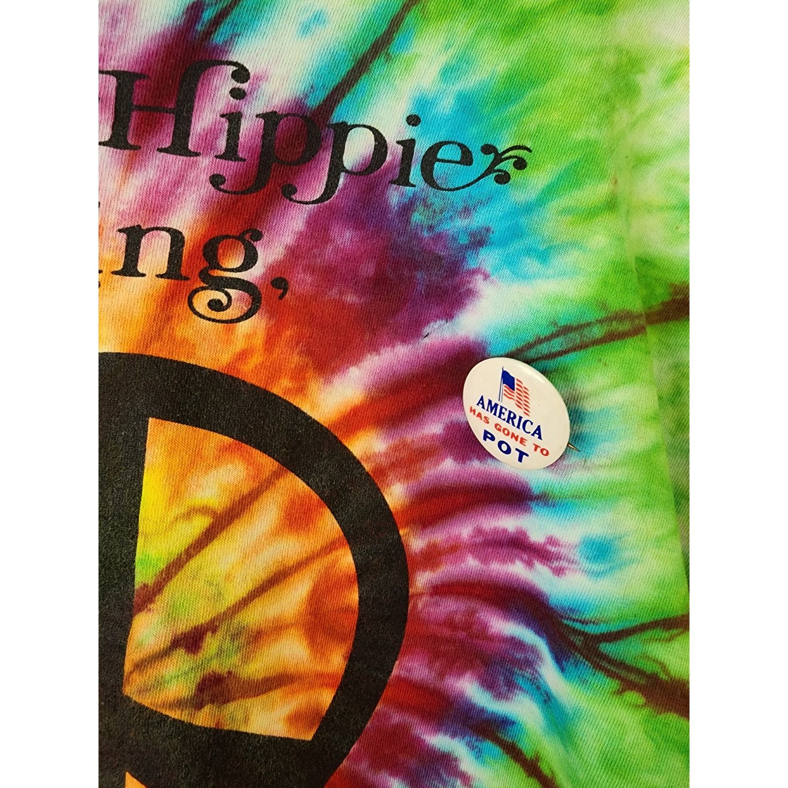 Lee Vintage Tie Dye Hippie Shirt Lee XXL Psychedelic Tee 90s USA Size US XXL / EU 58 / 5 - 4 Thumbnail