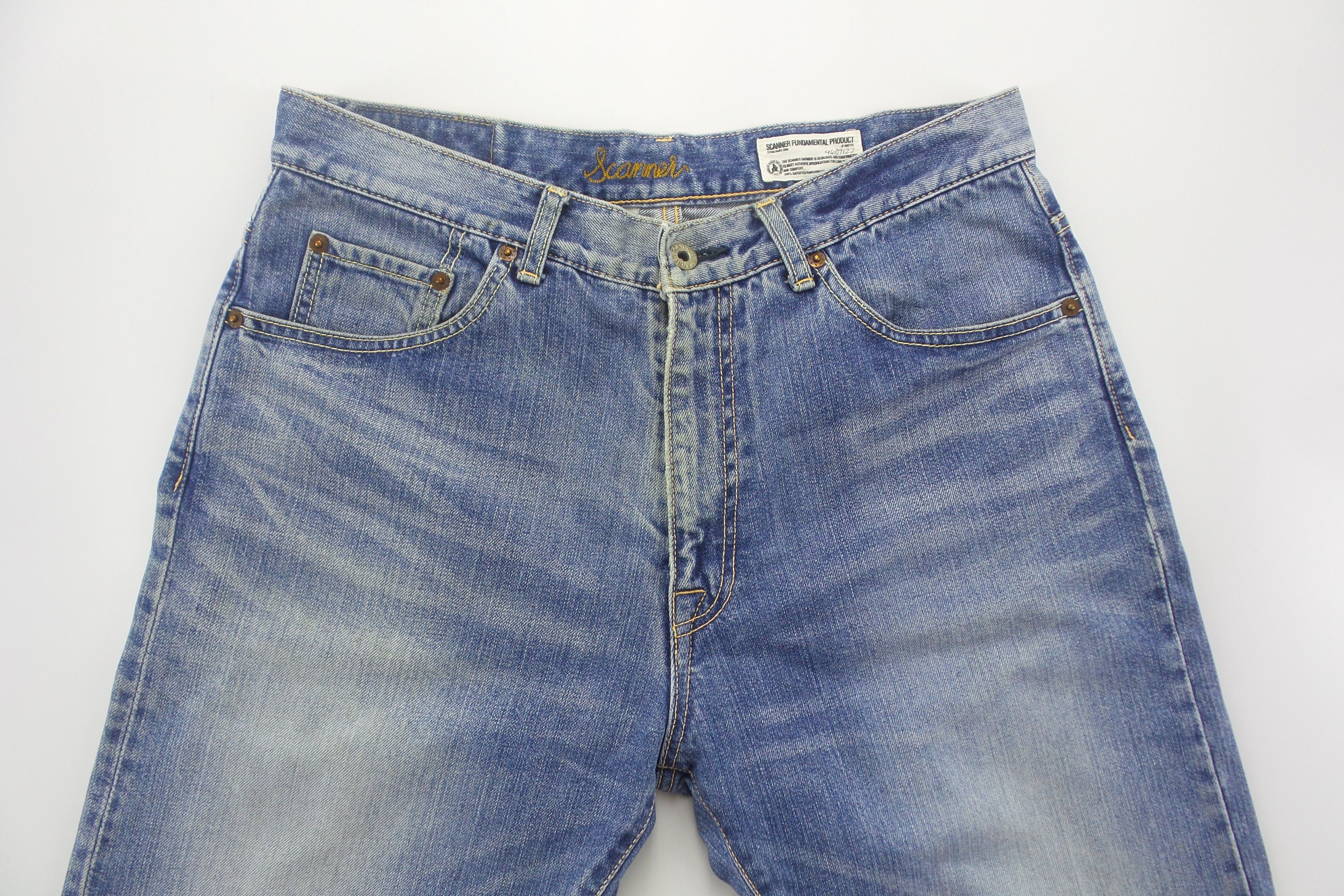FDMTL × Japanese Brand DSTRSSD Scanner Fundamental Prdct Stonewashed Jeans W33xL37 Size US 34 / EU 50 - 3 Thumbnail