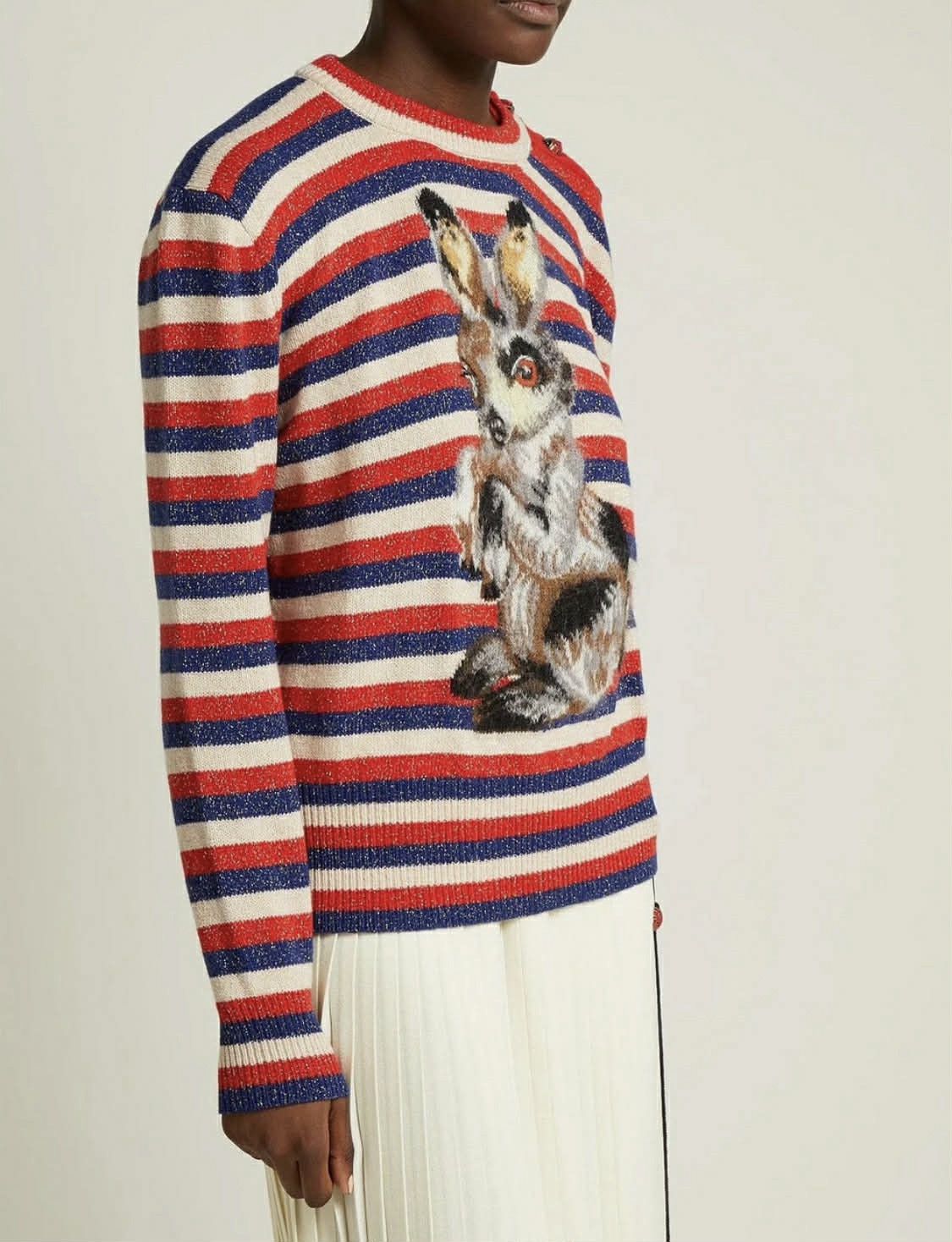 Gucci Gucci Striped Cashmere Knitwear Sweater Size L / US 10 / IT 46 - 1 Thumbnail