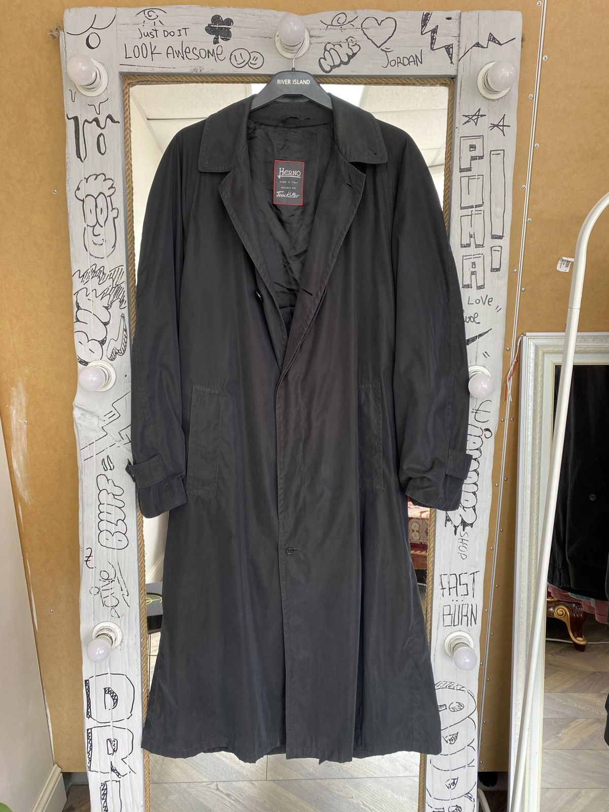 Herno Herno 90S Light Black Trench Coat Vintage Size US L / EU 52-54 / 3 - 10 Thumbnail
