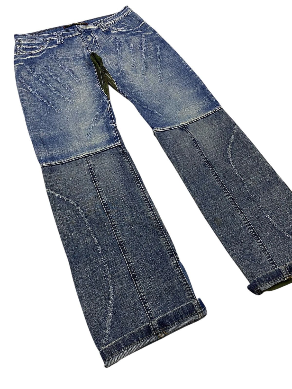 If Six Was Nine × Japanese Brand × Takeshy Kurosawa Takeshy Kurosawa “FEEL” Distressed Washed Denim Size US 32 / EU 48 - 23 Thumbnail