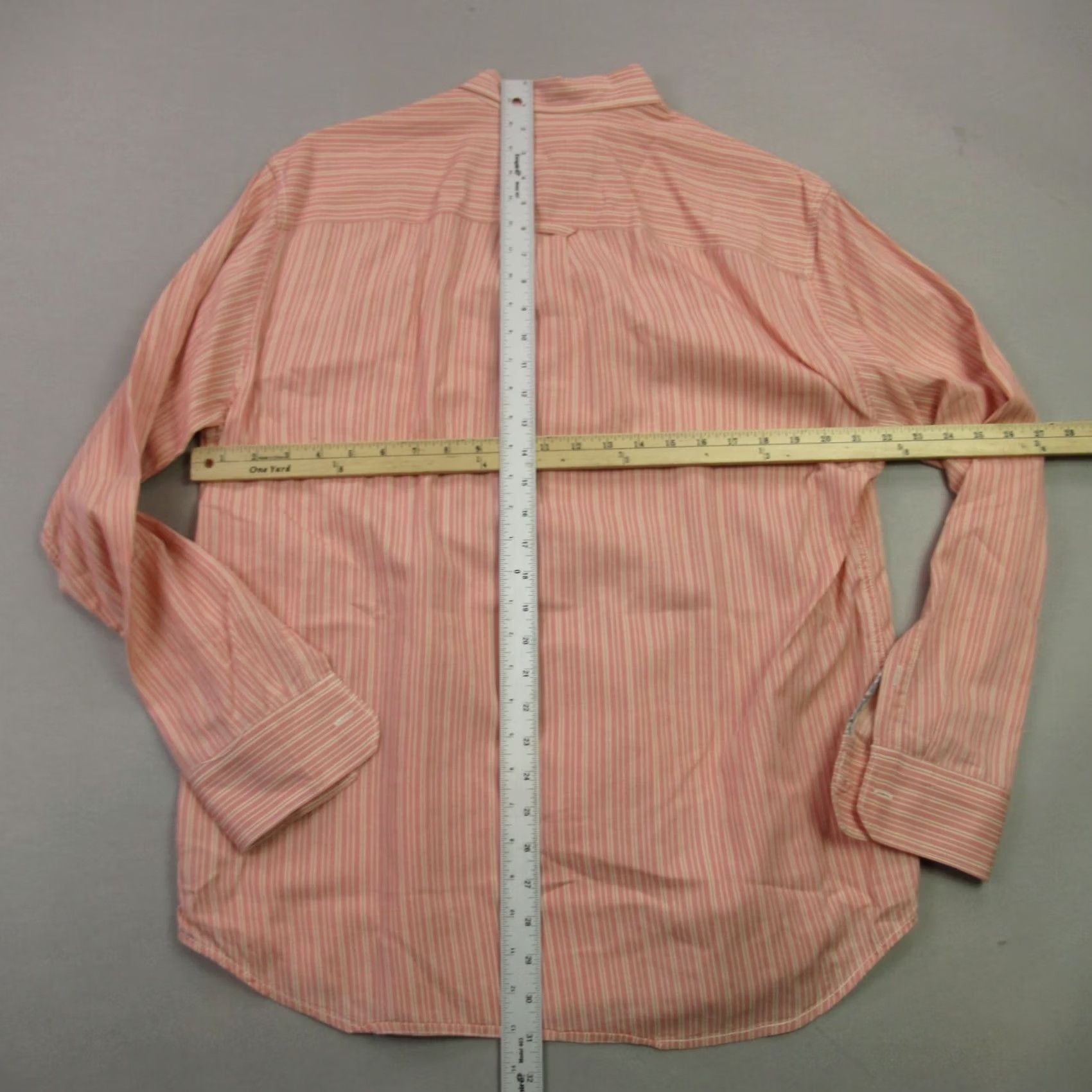 Tommy Bahama Tommy Bahama Mens Large Long Sleeve Button Front Stripes Pocket Orange Shirt Size US L / EU 52-54 / 3 - 6 Thumbnail