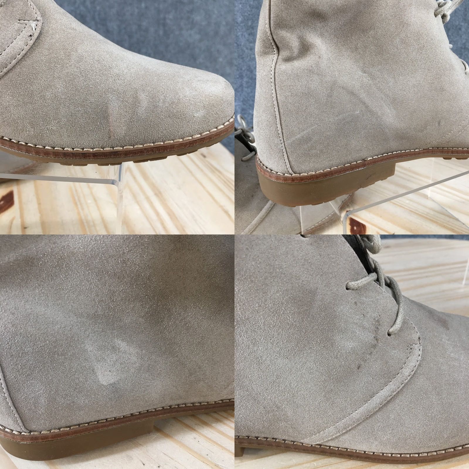 Vintage White Mountain Boots Womens 11 M Taupe Ankle Booties Faux Leather Heels Casual Size US 11 / IT 41 - 9 Thumbnail