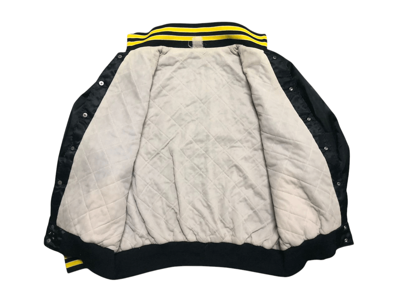 Vintage Vintage 80s Aristo Jac Sattin Bomber Jacket Distressed Size US L / EU 52-54 / 3 - 3 Thumbnail
