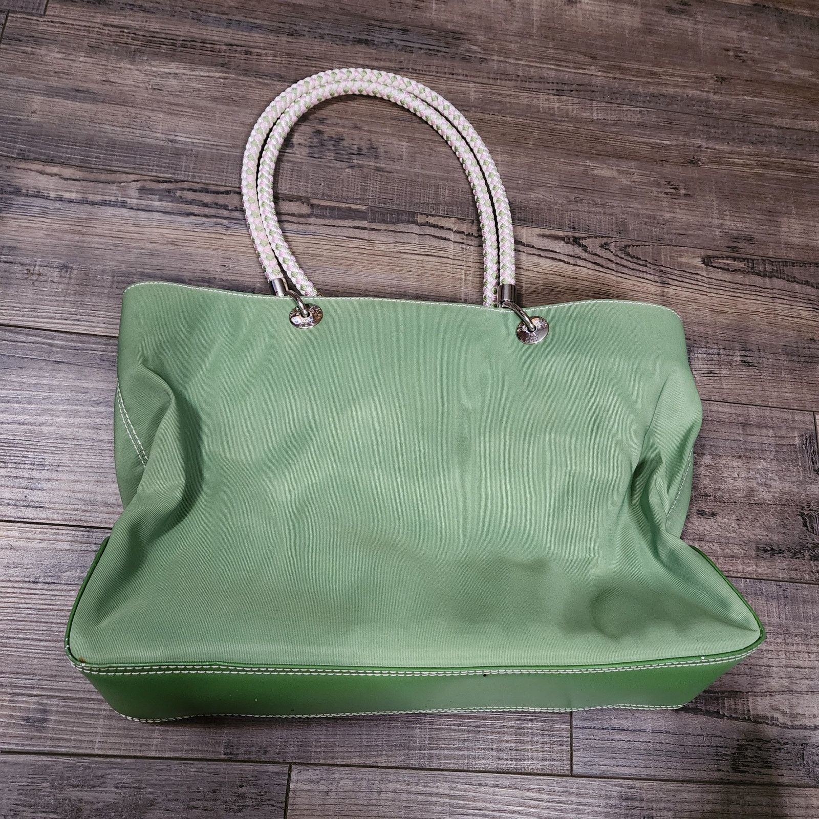 The Sak The Sak Green Canvas handbag Braided handle beautiful inside Size ONE SIZE - 1 Thumbnail