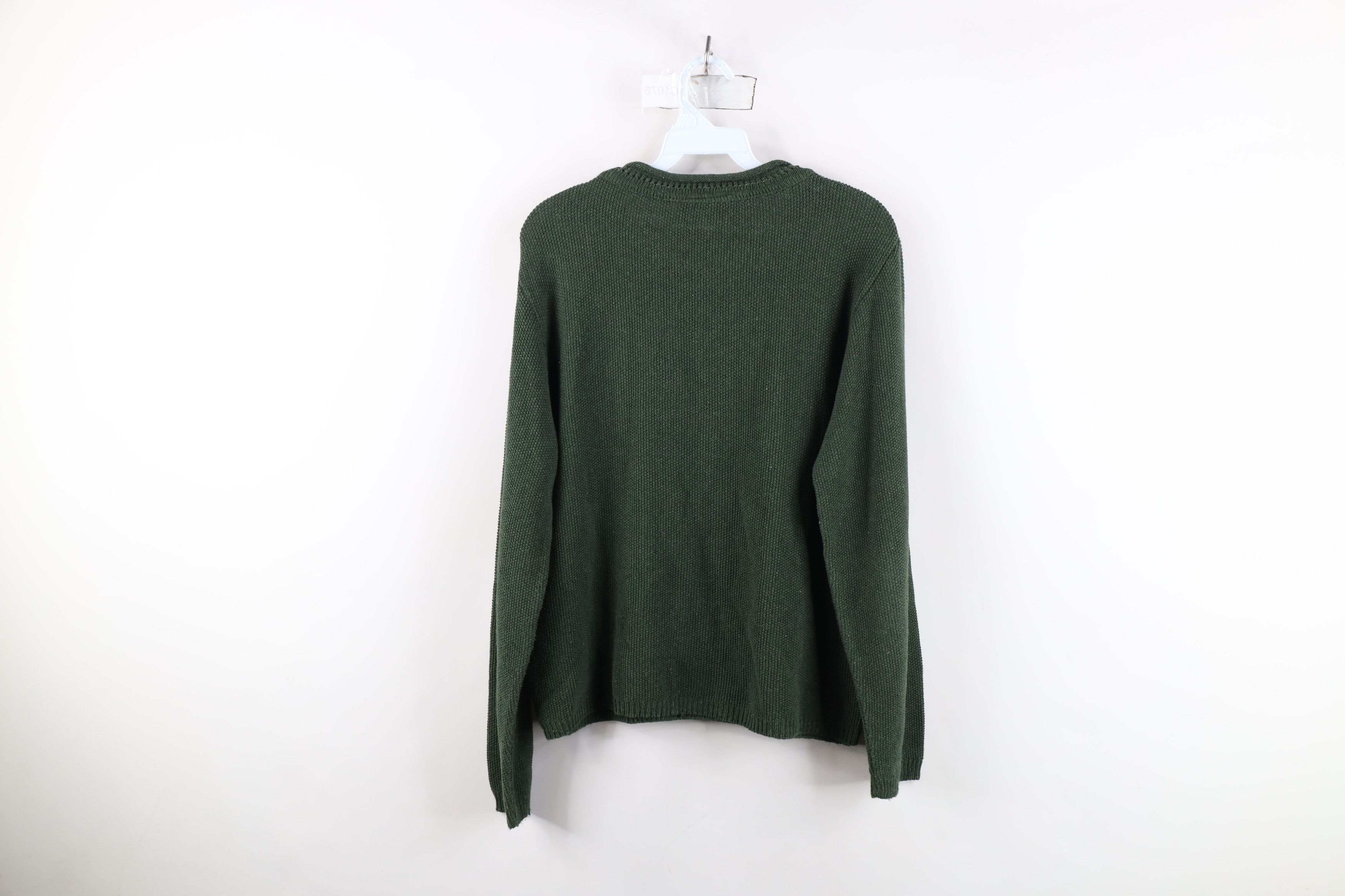 Vintage Vintage 90s Streetwear Thermal Marled Knit Sweater Green USA Size M / US 6-8 / IT 42-44 - 9 Thumbnail